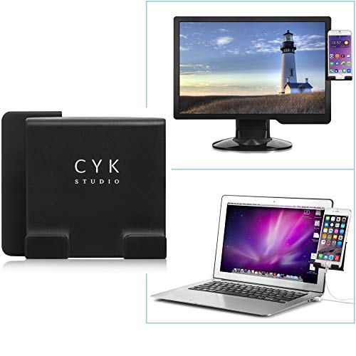 Cell Phone Holder That Clip on Monitor for Laptop or Desktop Monitor,Cell Phone Stand Smart Phone Dock Mobile mounts Phone Clip for Universal Computer Display,Cell Phone mounts -Black
