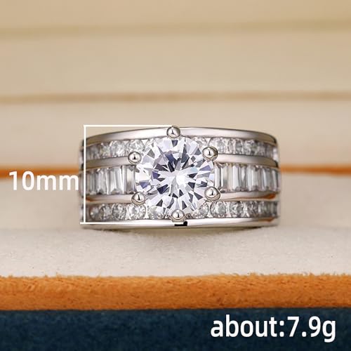 Stylish Bridal Wedding Band Ring with Dazzling Cubic Zirconia Luxury Jewelry3