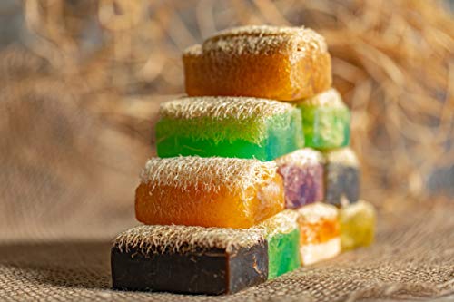 Sabun Naturally Lavish Sabun Co. Cedarwood Oil Loofah Soap - Natural, Handmade, Moisturizing, Exfoliating Luffa Soap For Men - Face & Body Scrub Bar thumb #3
