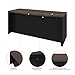 Bestar Connexion U-Shaped Executive Desk with Pedestal and Hutch, 72W, Antigua & Black