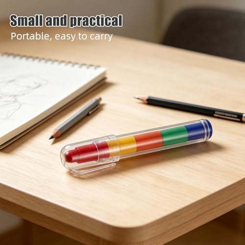Crayones apilables de plástico Healeved de cinco colores 5