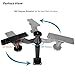 WINDFRD Aluminum Height Telescopic Fish Finder Mount, Marine Electronics Mount with Horizontal Swing Arm for 5