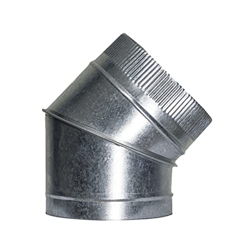 WOLFPACK LINEA PROFESIONAL - Codo Estufa Galvanizado de 200 mm. 45° (0,8 mm.)