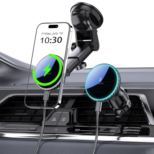 for Mag-Safe Car Mount Charger Dash Windshield Vent Magnetic Phone Holder - image 1