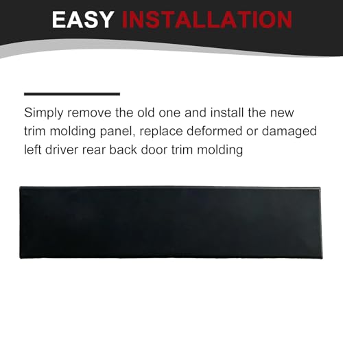Copgge Rear Door Trim Back Door Molding Panel Trim Exterior Barn Door Plastic Trim Cover Fits for Ram Promaster 1500 2500 3500 Cargo Van 2019 2020 2021 2022 2023 2024 1ZT56JXWAB (Right Side, Black) by Copgge - Used condition - Image 6