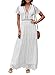 Bdcoco Women's V Neck Floral Lace Wedding Dress Short Sleeve Bridesmaid Evening Party Maxi Dress