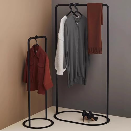 Portant à vêtements de qualité commerciale métal noir durable - 4