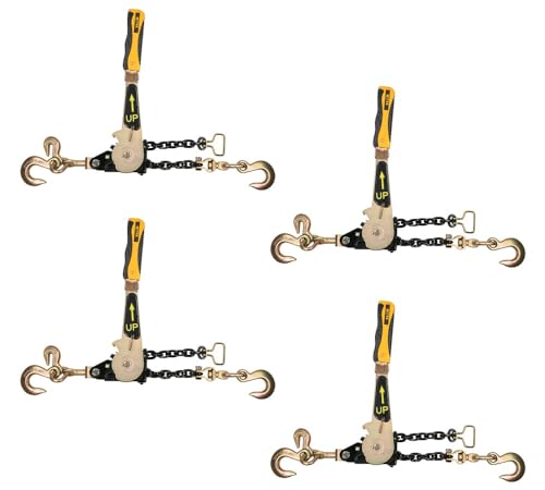 Mytee Products 4 Pack EZ Ratchet Chain Load Binder with 5/16