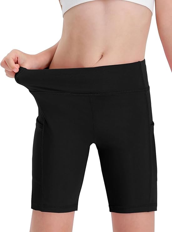 Haloumoning Mädchen Kurze Leggings Sommer Radlerhose Dünn Sport Shorts Blickdicht Hose unter Kleid