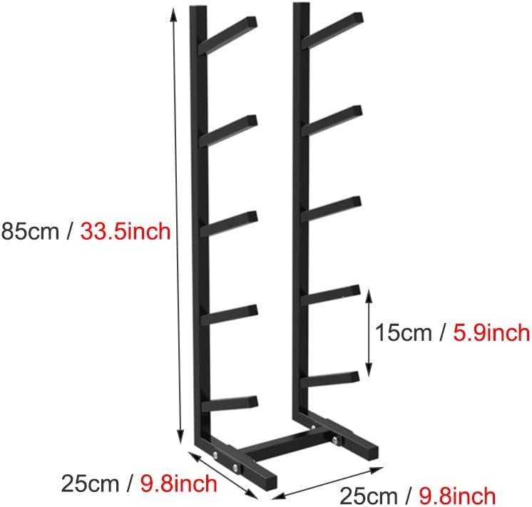 Organizer Rack Home Gym Snowboard Storage Rack Floor Display Stand, Free Standing Organize Holder for Skis/Skateboards/Scooter, Home & Shop Use, Black