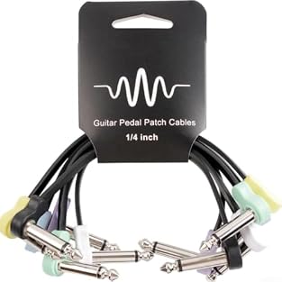 [MINIMAL SOUND LOSS] Designed for optimal performance, this 35mm guitar effects pedal cable delivers minimal sound loss, your guitar effects sound their . [SPACE-SAVING RIGHT ANGLE DESIGN] The right angle connector is perfect for compact pedalboard s...