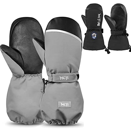 Mcti Kids Mittens With String Kds-19 One Pair(Gray, Xx-Small) Kids Mittens With Removable Liner Mc-03 One Pair(Black, Xx-Small) #TOP8