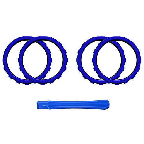 Image of eXtremeRate Replacement Accent Rings for Xbox Elite Series 2 | for Xbox One Elite | for eXtremeRate ASR Version Shell for Xbox Series X /S Controller - Chrome Blue
