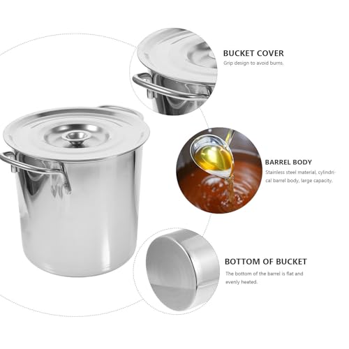 Marmite en acier inoxydable durable grand faitout avec couvercle - 4