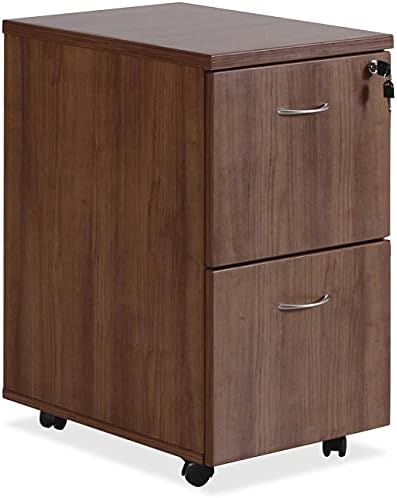 28.4X 15.8X 22 in. Mobile File-File Pedestal - Walnut