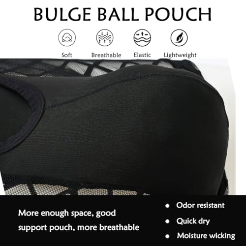 Men's Underwear Sexy Mesh See Through Boxer Briefs Breathable Shorts Trunks with Bulge Pouch4