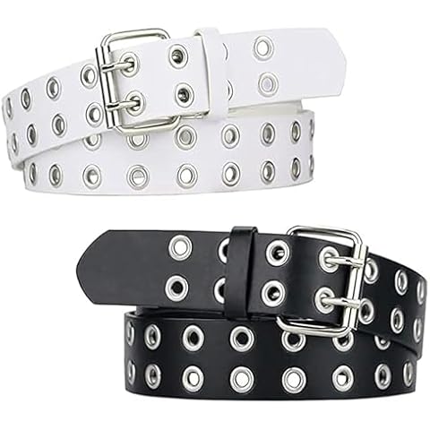 Dfuqanb Pack of 2 Punk Style Belts Cover