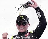 AUTOGRAPHED Ty Gibbs #54 Monster Racing RACE WIN (Victory Celebration) Signed 8X10 Inch Picture NASCAR Glossy Photo with COA
