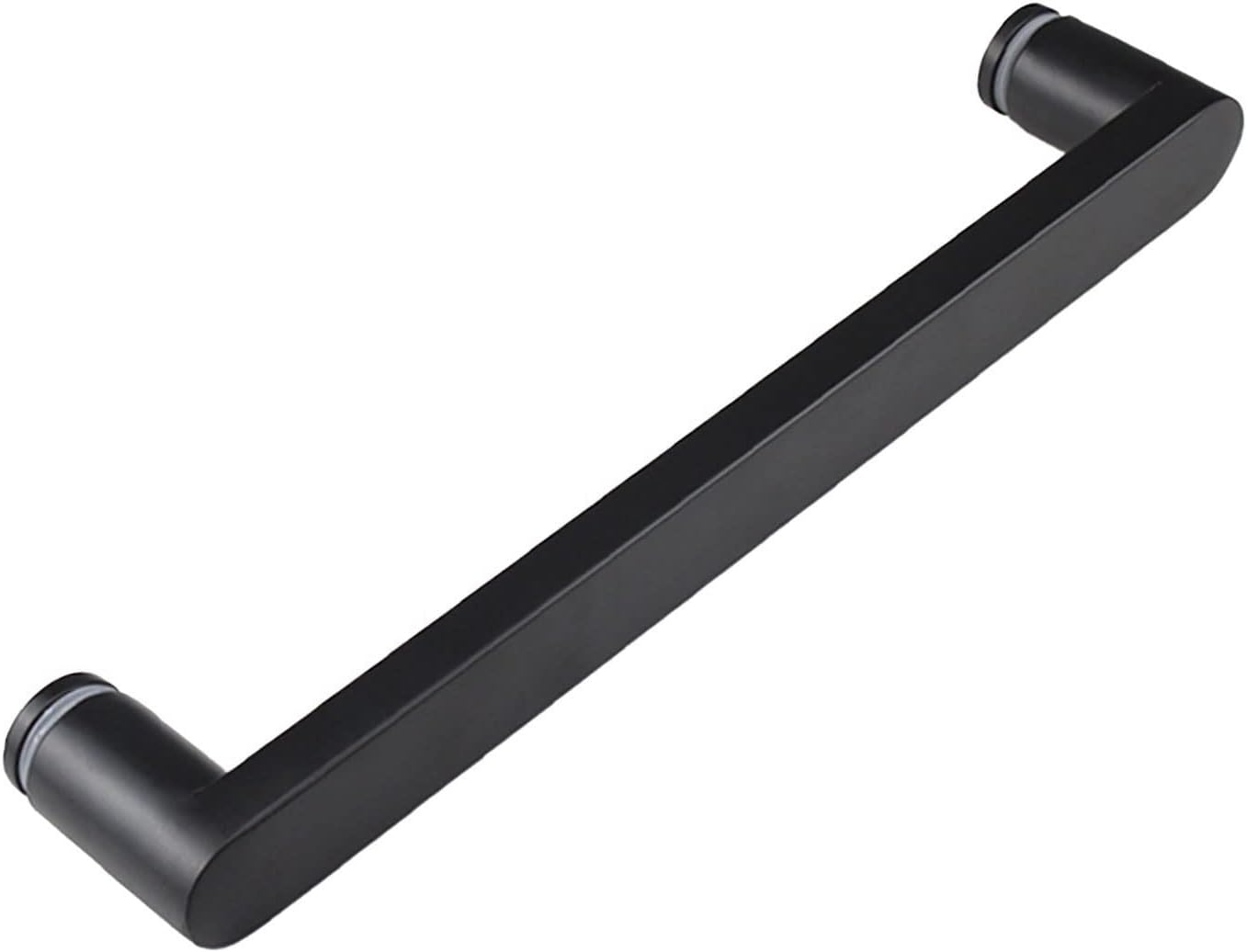 Matte Black Sliding Glass Door Handles, 630mm Grab Bar Pull Handle, Adjustable Hole Center 300/360mm for Bathroom, Modern Home Hardware, Easy Installation (300mm)