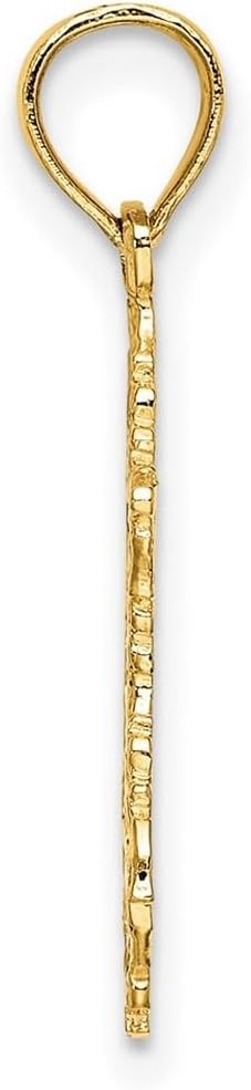 JewelryWeb 16mm 14k Gold Religious Judaica Star of David With Scroll Design Jewish Pendant Necklace for Women - Image 3