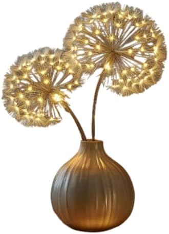 Blissful Bright Dandelions, Dandelion Lamp, Artificial Dandelion Branches with Lights, for Room Fireplace Table Christmas Decor (#1pc)