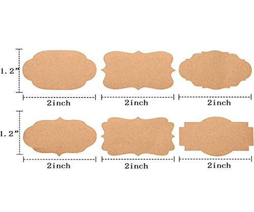 Qiwenr 600 Pezzi Kraft Adesivi,Kraft Sigilla