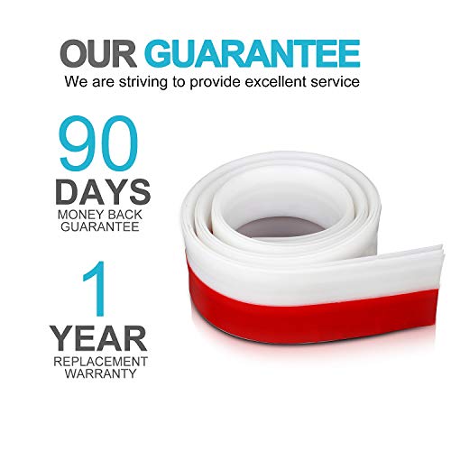 Grotheory 2 Pack Door Draft Stopper Under Door Seal, 2" W X 39" L Door Sweep For Exterior & Interior Doors, Door Draft Blocker Dust And Noise Insulation Weather Stripping Draft Guard Insulator, White #TOP7