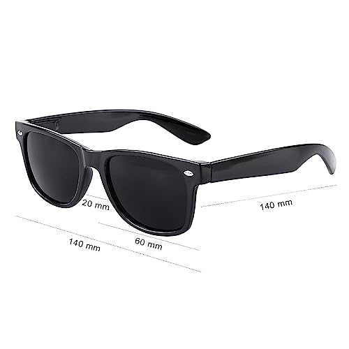 Super Dark Black Lens Sunglasses UV Protection Spring Hinge Classic 80's Shades Migraine Sensitive Eyes Sunglass2