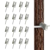 16 Pack Electric Fence Insulator Porcelain Insulator, Heavy Duty Ceramic Lag Screw Insulator Porcelain Lag Screw Insulator, Suitable for Wood Post Wire Farm Fencing Supplies