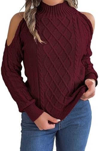 Suéter Recortado Hombros Descubiertos Mujer Suéter Recortado Homb...