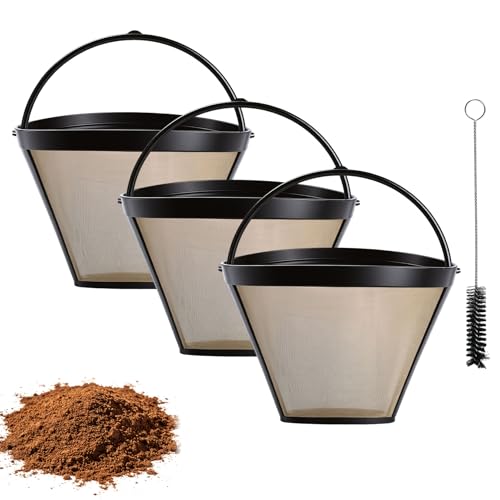 Edelstahl Kaffeefilter - Passend für 8-12 Tassen inkl. Reinigungsbürste