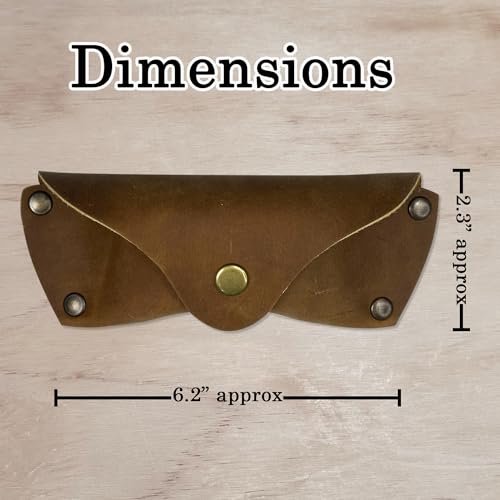 Image of Leather Glasses Case for Men - Vintage Rustic Belt Eyeglass Holder