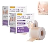Silikon Narbenpflaster, Narbenpflaster gegen Falten 4x150 Cm Silikon-Narbenpflaster für Gesicht mit Kollagen, Sicher Wirksam bei Narben, Atmungsaktiv, Silicone Scar Tape für alle Hauttypen (2)