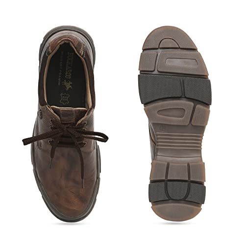 Image of Buckaroo: Anaiya Genuine Leather Brown Casual Shoes for Mens