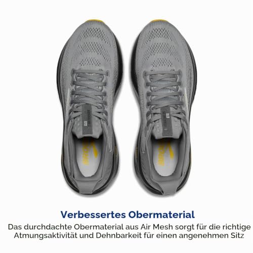 Brooks Adrenaline GTS 25 Stützender Lauf- und Walkingschuh für Herren, Primer Grey/Ebony/Jasmin, 42 EU – Ansicht 4