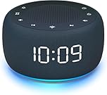 BUFFBEE Radio-réveil pour la Chambre - Son de Haute qualité pour la Radio, veilleuse 7 Couleurs, Affichage Complet avec variateur d'intensité pour la Table de Nuit (Bleu Marine)