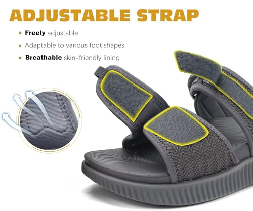 Image of KuaiLu Womens Orthotic Adjustable Strap Slides Arch Support Slip On Sandals