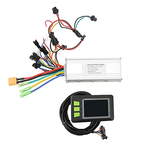 ANKROYU 電動自転車コントローラーLCDディスプレイセット、診断を備えたブラシレスモーターキット、電動自転車用の溝付き金属製のハウジングスクーターアップグレード