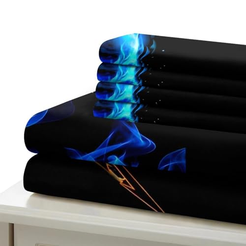 Housse couette crâne de métal résistante anti-plis ado