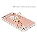 iPhone 7 Plus Case, iPhone 8 Plus Case (5.5), Mavis's Diary 3D Handmade Diamonds Flower Mirror Acrylic Back Cover with Shockproof Soft TPU Frame with Glitter Gems 360 Degree Rotating Ring Stand Holder