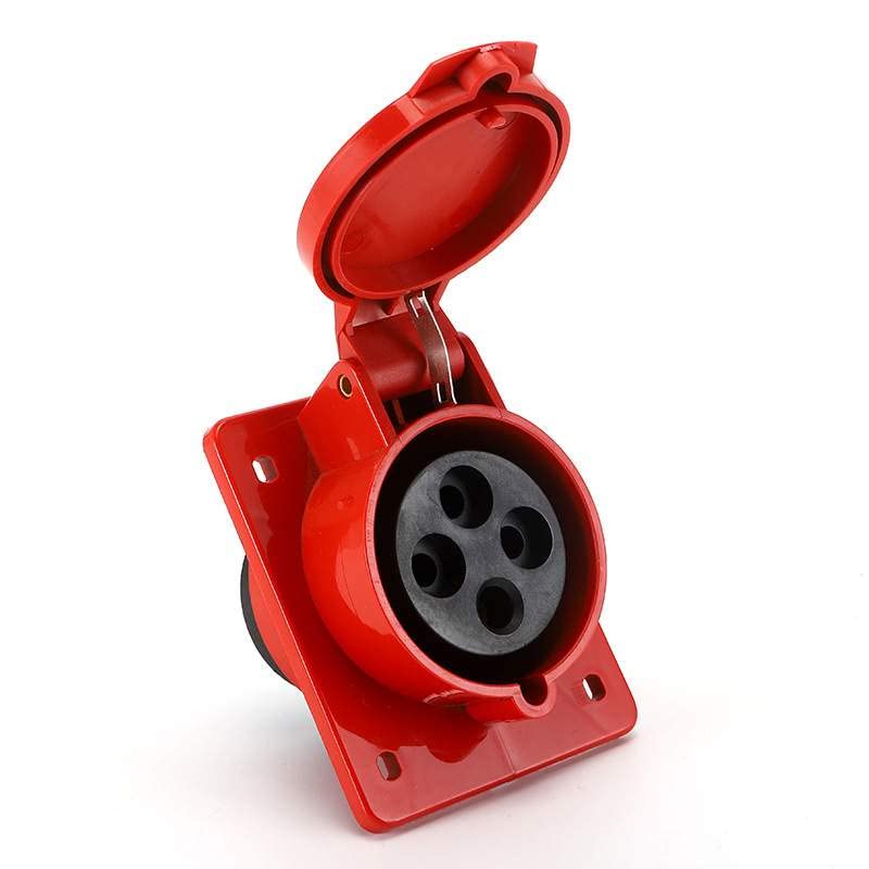 IEC60309 Waterproof CEE Industrial Connector Socket 4Pin 16A 380V-415V 3P+E IP44 (Type-4）