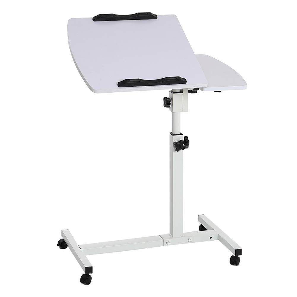 Buy Warmiehomy Laptop Stand Desk on Wheels, Portable Height Adjustable
