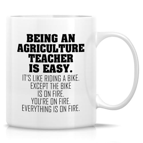 Retreez Funny Agriculture Teacher Mug – 11 Oz Ceramic Coffee or Tea Cup – Hilarious Gift for Ag Teachers, FFA Advisors, Farming Educators – Appreciation, Birthday, Office Present for Men, Women, Dad