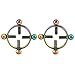 CRE-BILITY One Pair Multi-Functional Adjustable Surgical Steel Rings Shields Screw Body Piercing Circle Clamp (Silver)