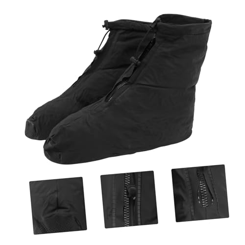 Cubierta para zapatillas de ciclismo negra antideslizante y resistente al desgaste, funda impermeable para lluvia, exterior, con cierre de cremallera elástico para senderismo, pesca y escalada miniatura 6