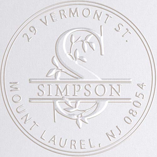 Monogram Address Embosser Seal Stamp Personalized Customized Monogram Wedding Invitations 1 x 5/8