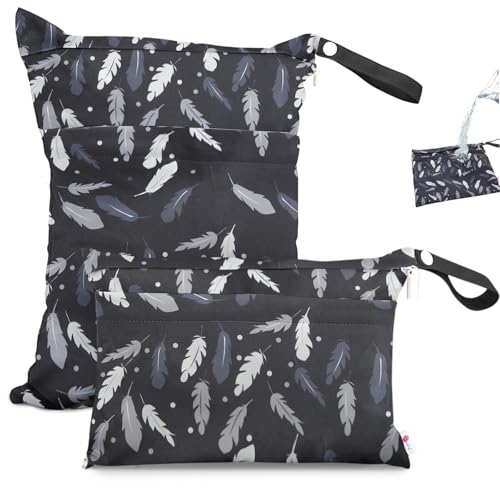 La mejor comparación ropa de natación con protección solar los mejores 5. 48 FLYSKY 2 Bolsa para Ropa Mojada, Bolsa Impermeable Natacion, Bolsas Húmedas Secas para Pañales de Tela de Bebé, Bolsa Organizador, Reutilizables y Lavables, para Piscina de...