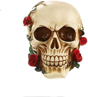 Rose Skull Decor Home Statue Decoration Accessories Resin Craft Statue for Decoration Skull Figurine