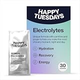 Happy Tuesdays Electrolytes | Rehydration & Recovery Electrolyte Powder | Hydration Sachets for Energy & Focus Support | Ideal for Late Nights, Busy Days & Festivals | Lemon Flavour | 30 Sachets