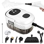 Nettoyeur Vapeur Portable 1100ML, 2500W Nettoyer à Vapeur à Main avec 9 Accessoires, 3,0 bar Steam Cleaner, Pression de Vapeur avec 3 Têtes de Brosse pour les Meubles de Cuisine, Salle de Bain